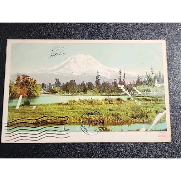 Vtg U.S. 1902 One Cent Franklin Stamp postmark 1906 Ambler, PA Postcard 1¢ Scott - Picture 4 of 4